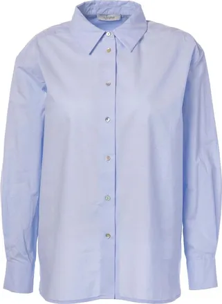Jcsophie Overhemden, Dames, Blauw, XL, Katoen, Peaches Blouse