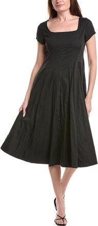 Ellen Tracy Stretch Poplin Cap Sleeve Paneled Dress