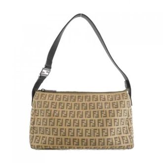 Fendi Pre-owned Vintage Schoudertas - Dames - Pre-owned - Beige - Maat: ONE Size Leer