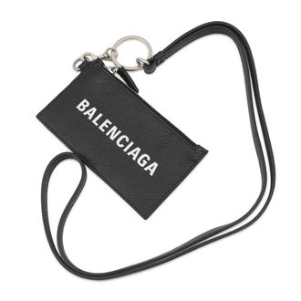 Balenciaga Black Leather Coin Purse/Coin Case (Pre-Owned)