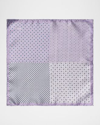 Eton Men & apos;s Four-Sided Silk Pocket Square