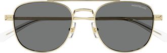 Montblanc Sunglasses Mb0363 S 001 Gold/Light Gray Men