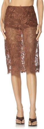 AFRM Novie Lace Midi Skirt in Cappuccino at Nordstrom, Size X-Small