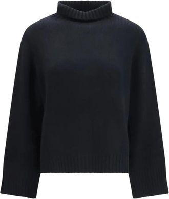 Allude Pullover met boothals - Dames - Coltruien - Blauw - M - Wol - Truien & Vesten