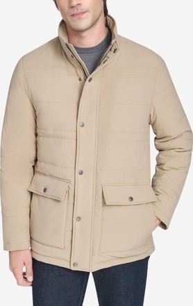 Cole Haan Mens Stretch Quilted Jacket - Beige Size Medium