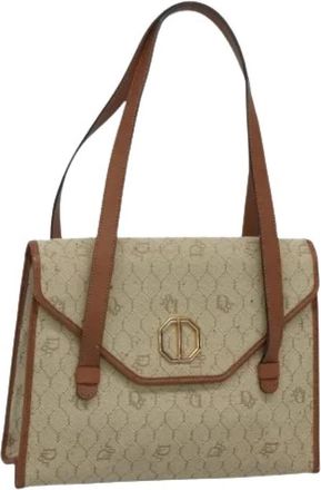 Dior Pre-owned Vintage Schoudertas - Dames - Vintage Handtas - Beige - ONE Size - Leer - Vintage