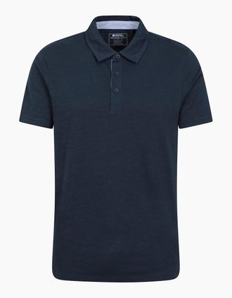Mountain Warehouse Mens Mountain Warehouse Mens Hasst II Organic Polo Shirt - Navy - Size: 48
