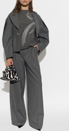 Blumarine Open-lapel Blazer, Womens, Grey