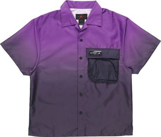 Nike Jordan Air Jordan 23 Engineered Gradient Big Pocket Breathable Short Sleeve Shirt Purple CZ4821-578