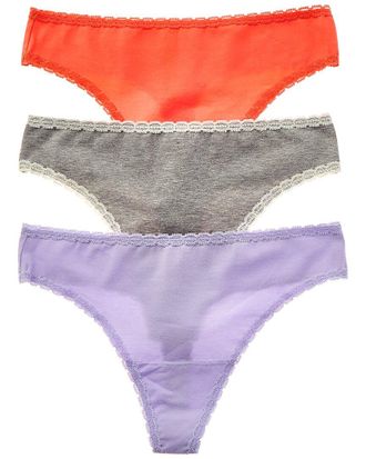 Skarlett Blue Set Of 3 Adorned Thong