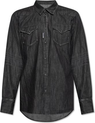 Dsquared2 Denim overhemd - Heren - Spijkeroverhemden - Zwart - XL - Denim - Overhemden