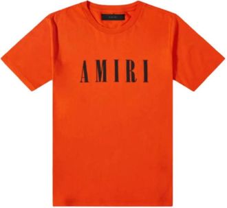 Amiri Kern Logo Tee Oranje Katoenen T-shirt - Heren - T-shirts - Oranje - 2XL - Katoen - Tops