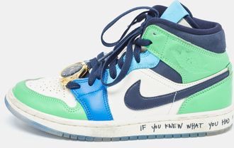 Air Jordan X Melody Ehsani Multicolor Leather Jordan 1 Mid Se Fearless Sneakers