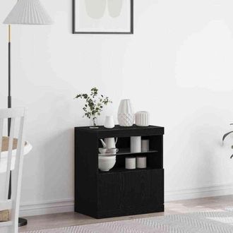 vidaXL Credenza Nero 60 x 37 x 67 cm Legno multistrato - Vidaxl