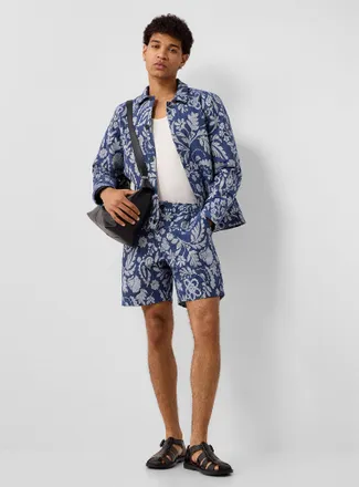 Wax London Mens Floral jacquard short