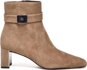 Tory Burch Schoenen, Dames, Beige, 38 EU, Leer, Georgia Heeled Boots