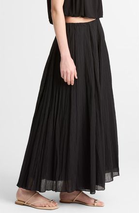 Vince Crinkled Maxi Skirt in Black at Nordstrom, Size Xx-Small