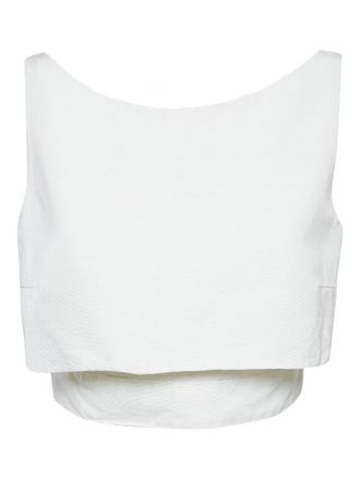 Alexander McQueen Top a doppio strato - Bianco