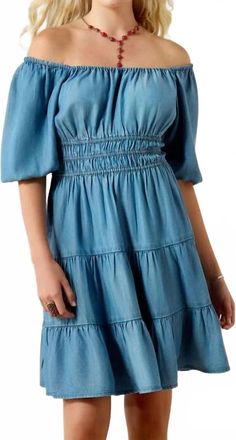 Ariat Juliet Tencel Dress In Light Wash Indigo