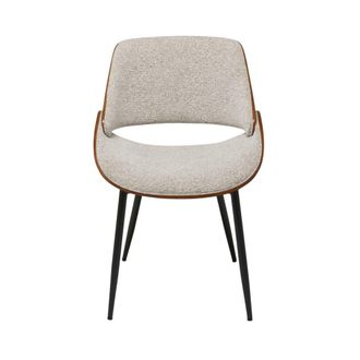 Signature Silla de nogal y tela beige