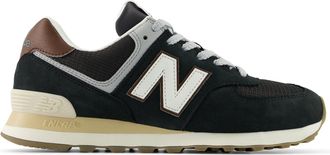 New Balance Mens 574 TRAINER BROWN/DARK SILVER Cotton - Size UK 9