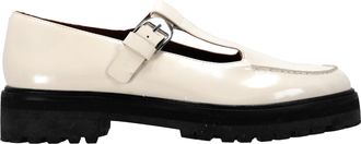Reformation Mary Jane Flats in White Leather