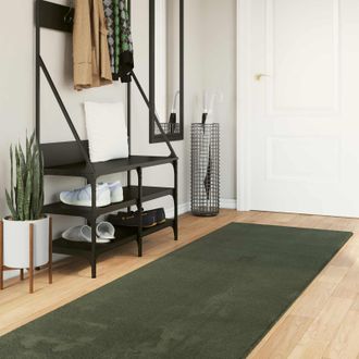 vidaXL Vidaxl Tappeto A Pelo Medio, Morbido E Lavabile Huarte Verde Foresta