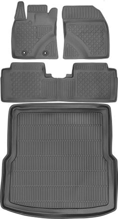 OEM Juego De Alfombrillas Para Coche Y Maletero Para Toyota Avensis Iii Kombi (2008-2018)