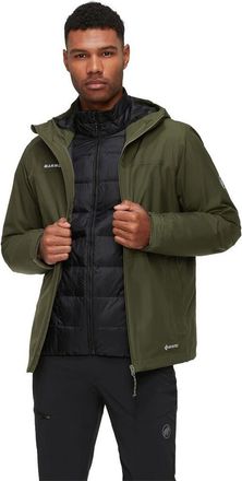 Mammut Treeline 3-In-1 Hs Hooded Jacket - Mens in Dark Marsh/black at Nordstrom, Size Xx-Large