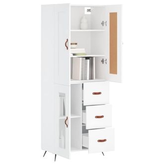 Berkfield Home Highboard White 69.5x34x180 cm Engineered Wood