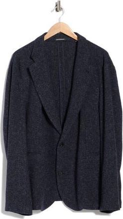 Emporio Armani Soft Wool Blend Jacket in Solid Medium Blue at Nordstrom Rack, Size 40 Us / 50 Eu