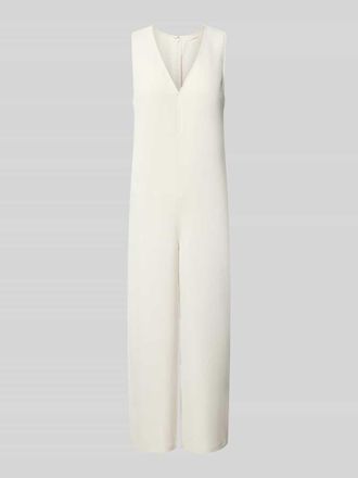 Calvin Klein Jumpsuit mit V-Ausschnitt in Offwhite, Gr&ouml;&szlig;e XL