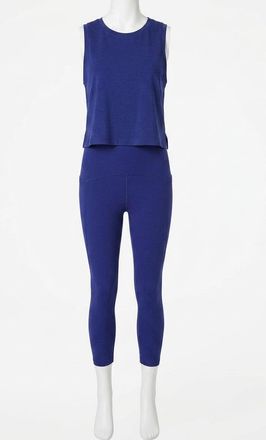 Spanx Booty Boost 7/8 Leggings In Deep Azure