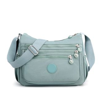Generic High Capacity Shoulder Crossbody Bag For Women Purse Waterproof Nylon Handbag Suitable For Mothers, Shopping, Vacation Use(Green)