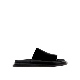 Camper Schoenen, Heren, Zwart, 41 EU, Zwarte Leren Plateau Sandalen