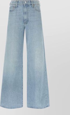 Mother wide leg denim trousers five pocket design