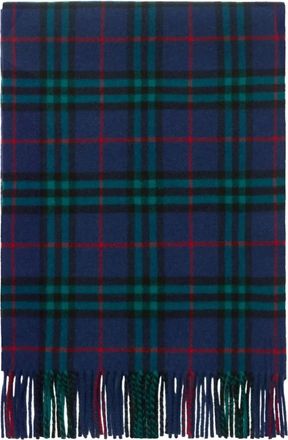 Burberry Geruite sjaal met franje - Blauw