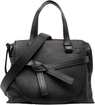 Loewe Pre-owned Satchel - Dames - Vintage Handtas - Zwart - ONE Size - Leer - Vintage