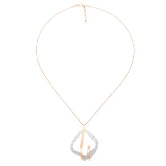 Orphelia Lamara Dames 925 Sterling Zilveren Ketting met Hanger - Zilver/Rosé ZH-7207