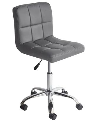 Beliani Silla de oficina giratoria gris claro