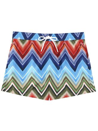 Missoni Vibrant Zigzag Drawstring Back Pocket Shorts