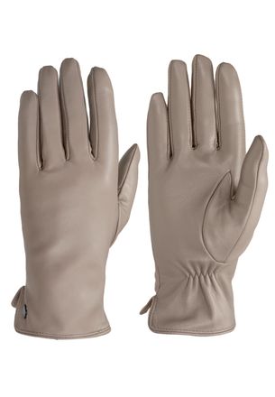 Pearlwood Lederhandschuhe PEARLWOOD PAM, Damen, Gr. 7.5, taupe, Schafsleder, unifarben, Handschuhe Lederhandschuhe, weiches Fleece-Innenfutter, Temperaturreguli