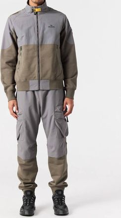 Parajumpers Jango Full-Zip Fleece Sweatshirt In Olive Grey-Pewter