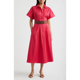 Anne Klein Pleated Shirtdress in Grenadine at Nordstrom, Size 10