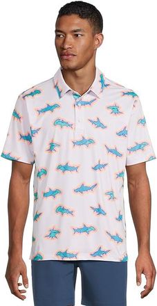 Chubbies The Vanna Apex Swimmer (Performance Polo) Mens Clothing Optic White/Pattern : 2XL, Polyester/Spandex