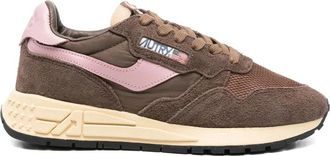 Autry Bruine Su&egrave;de Mesh Veterschoenen - Dames - Sneakers - Bruin - 39 EU - Su&egrave;de - Schoenen