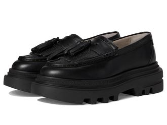 AllSaints Beth Tassel Loafers Womens Dress Flat Shoes Black : 10 M, Leather