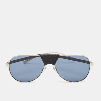 Ferragamo Blue/black Sf220Sl Aviator Sunglasses