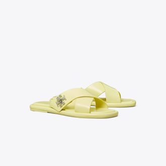 Tory Burch Womens Turnlock Cross-Band Slide, size 5.5