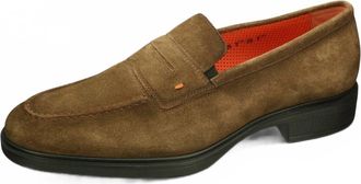 Santoni Mens Easy Slip-On Penny Loafer In Brown